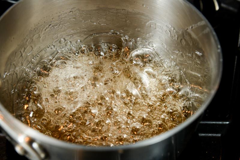 Cook the sugar before adding it to the meringue.