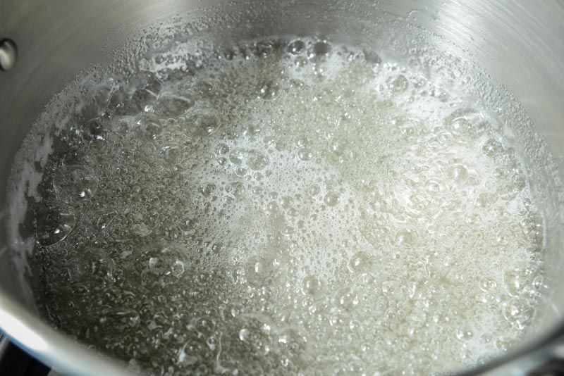 Start to cook the sugar.