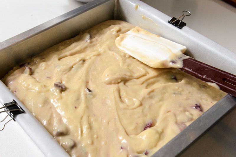 Cherry Lamington cake batter.