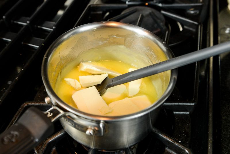 Melt butter chunks to the lemon curd in the final stage.