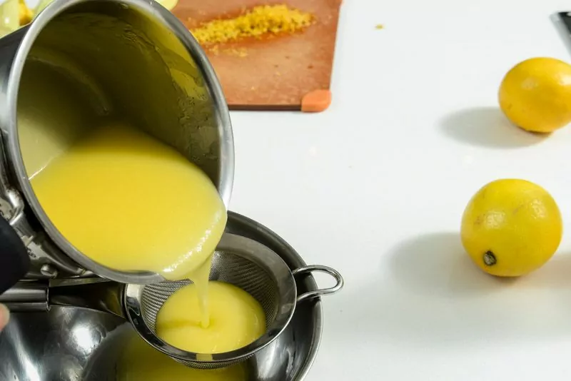 Always strain the lemon curd for the smoothest texture.
