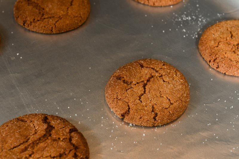 Gingersnaps are out of the oven.
