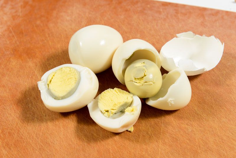Hard boiled egg yolks in cookie dough minimizes gluten formation.
