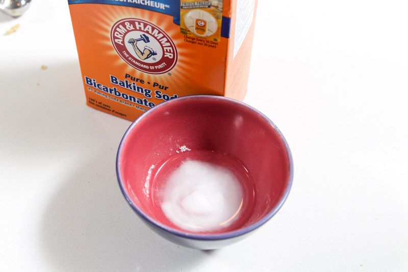 Common baking soda dissolved in water.