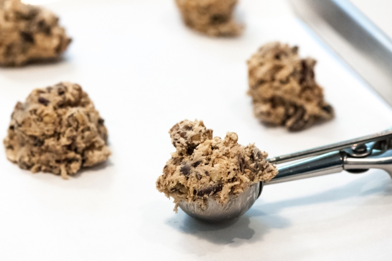 Measure your cookie dough with a scoop to get them all the same size.