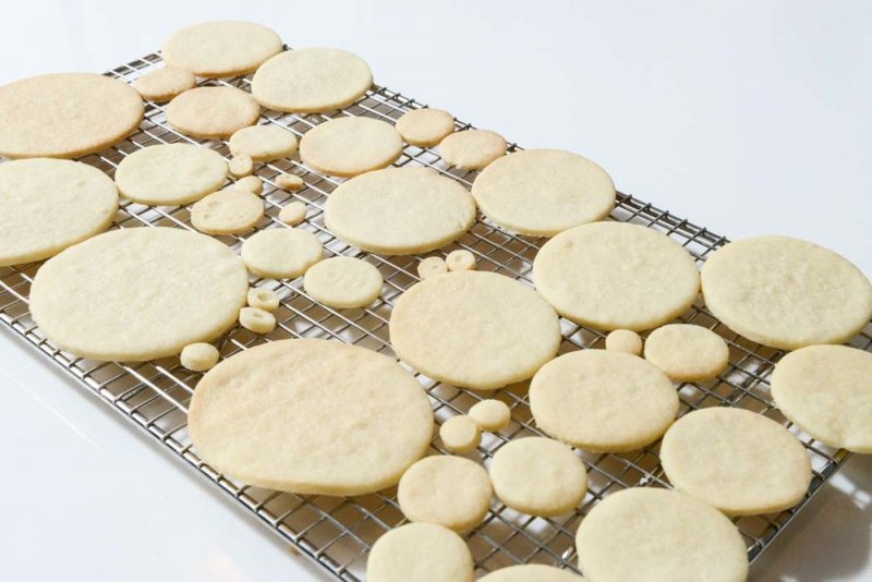 Sugar Cookies cooling on the rack.