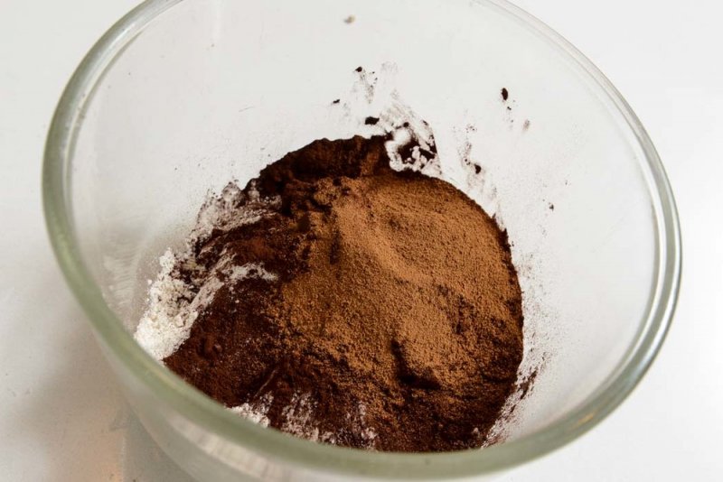 Dry ingredients for the Guinness Chocolate Brownies.