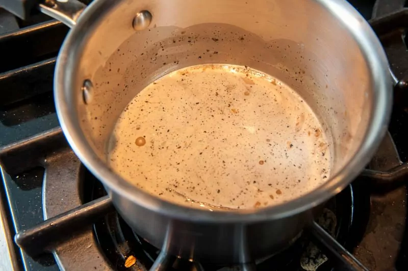 Hot milk custard for the buttercream.