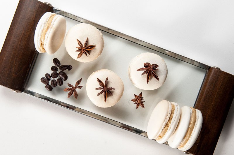 Star Anise and Espresso Macaron with Pear, Cinnamon Jelly: The Finer Cookie.