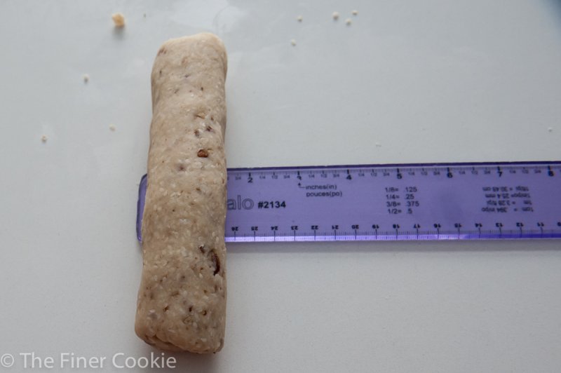 The cookie dough rolled 1.5 inches in diameter.