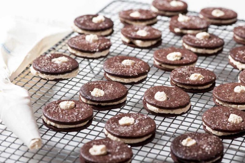 Chocolate Shortbread with Malted Milk Buttercream The Finer Cookie