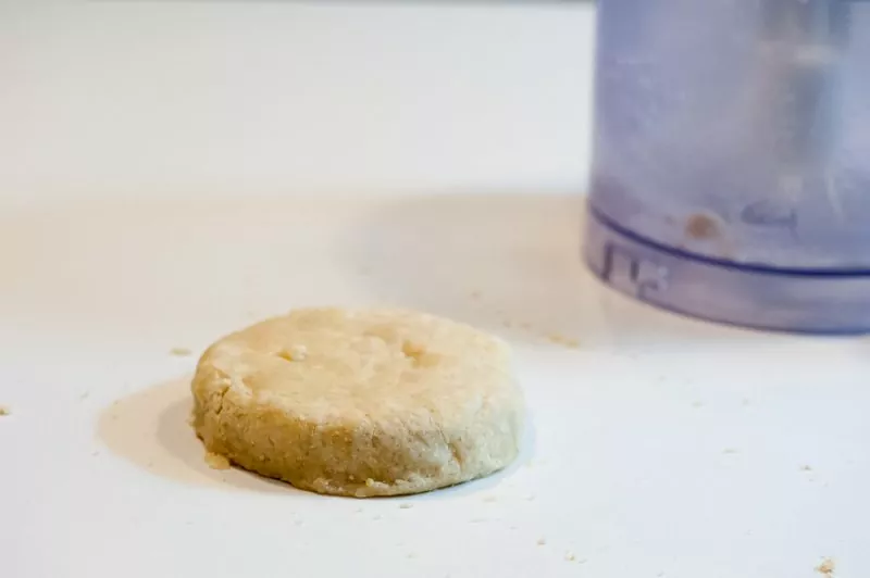 The pastry formed and ready for the fridge.