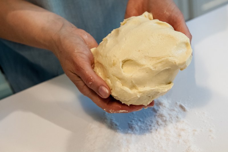 The dough just out of the fridge.