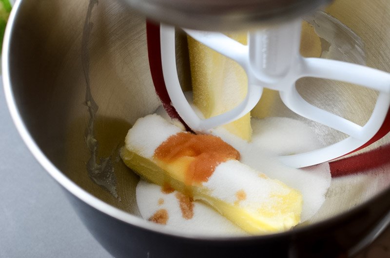 Gathering the butter and sugar.