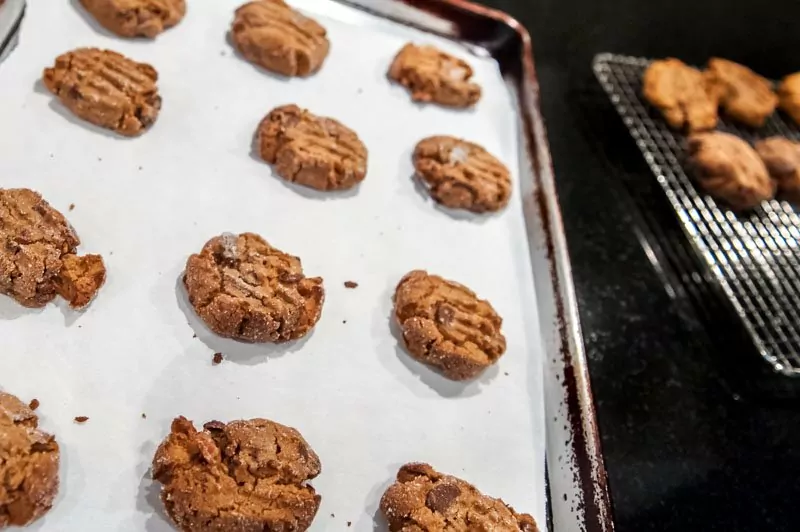 Cookies just out of the oven.