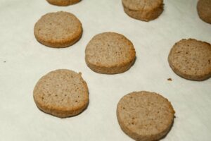 Rye cookies warm out of the oven.