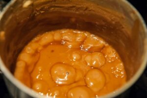 Dulce de Leche in its final stages.