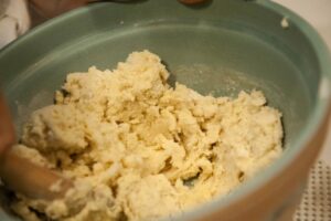 The batter mixed and ready to be made into cookies.