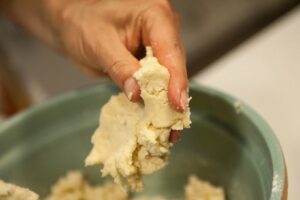 The texture and consistency of the dough.