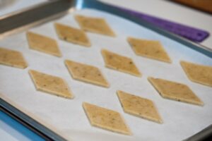 Cookies ready for the oven.