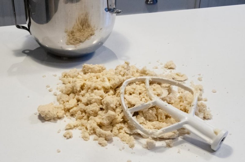 The shortbread dough before it’s collected.