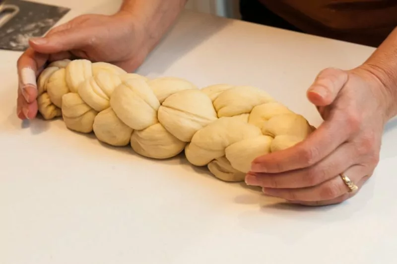 Giving the Challah braid some extra love.