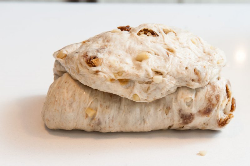 Bread dough in a biz fold.