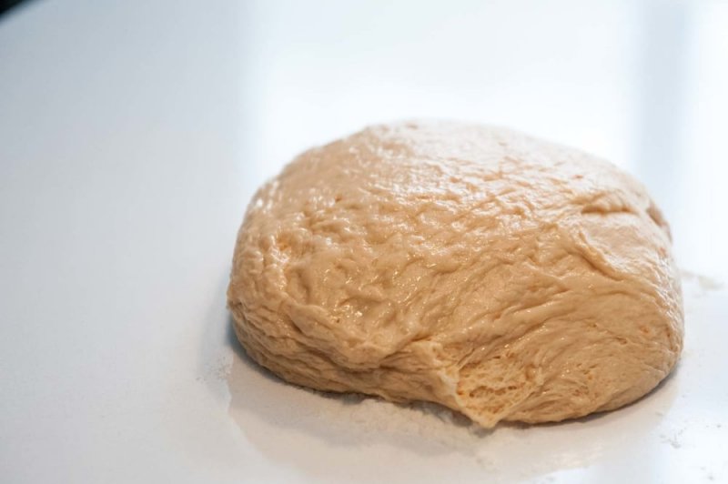 The dough after its first rise.