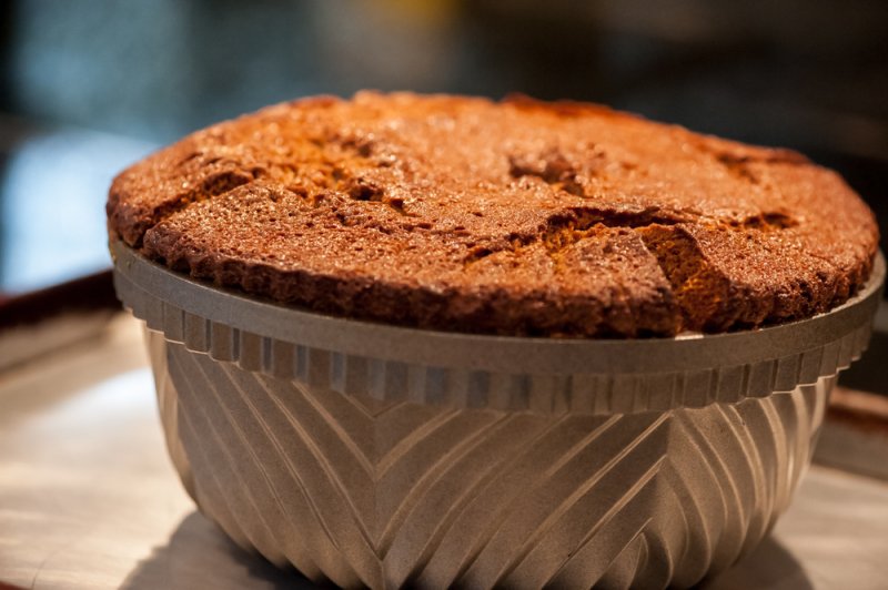 The cake right out of the oven. It wasn’t so bad, now that I’m looking at it again.