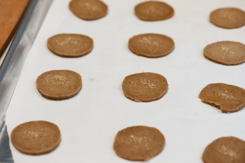 Cookies on the tray.