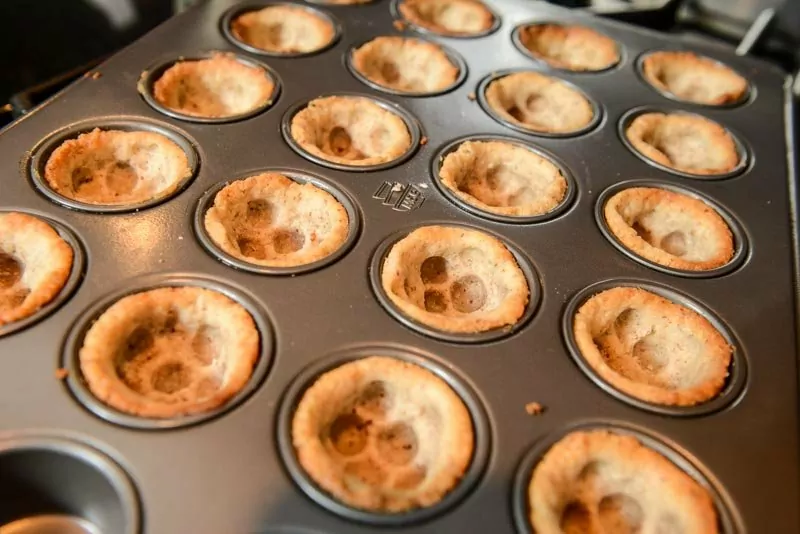 Baked tart shells.