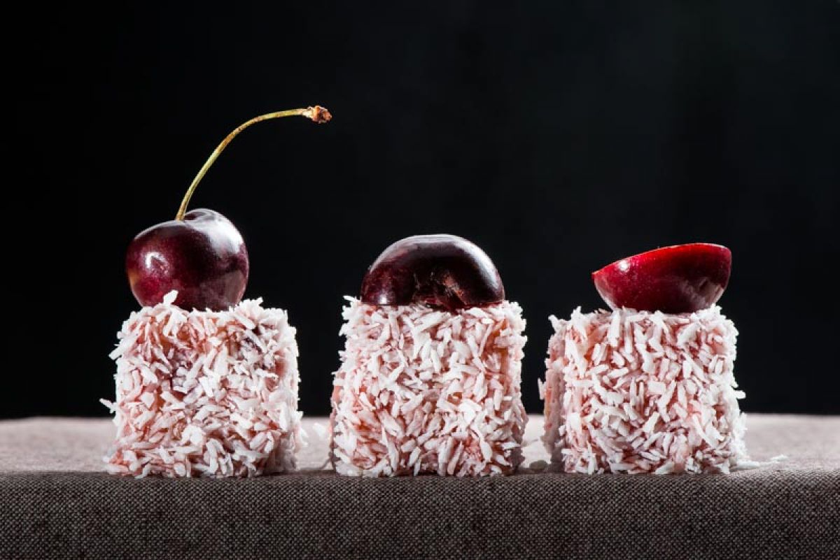 Cherry Lamingtons