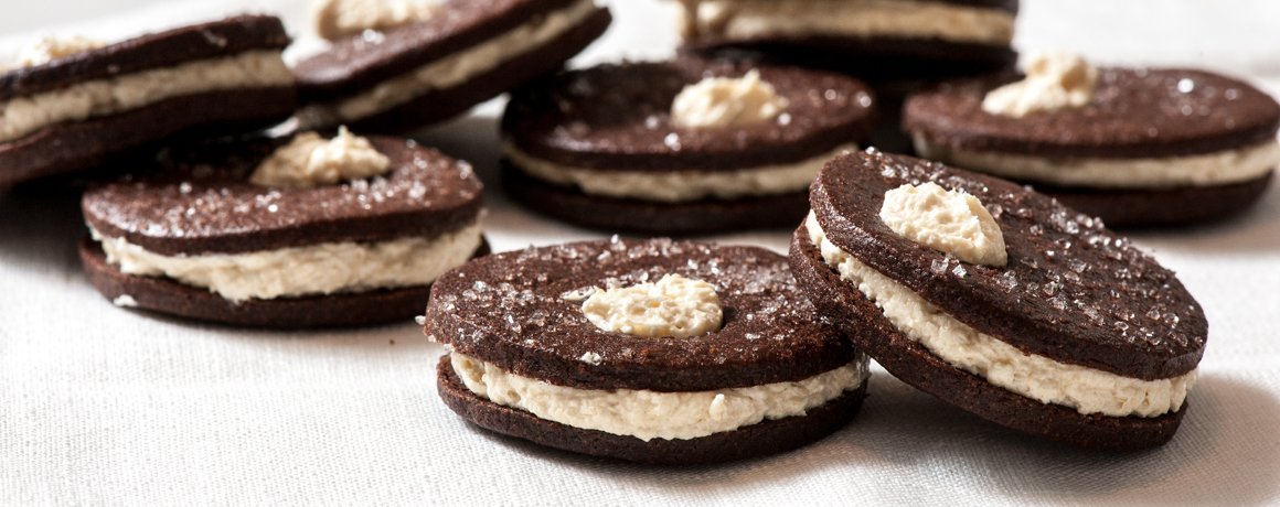 Chocolate Shortbread with Malted Milk Buttercream