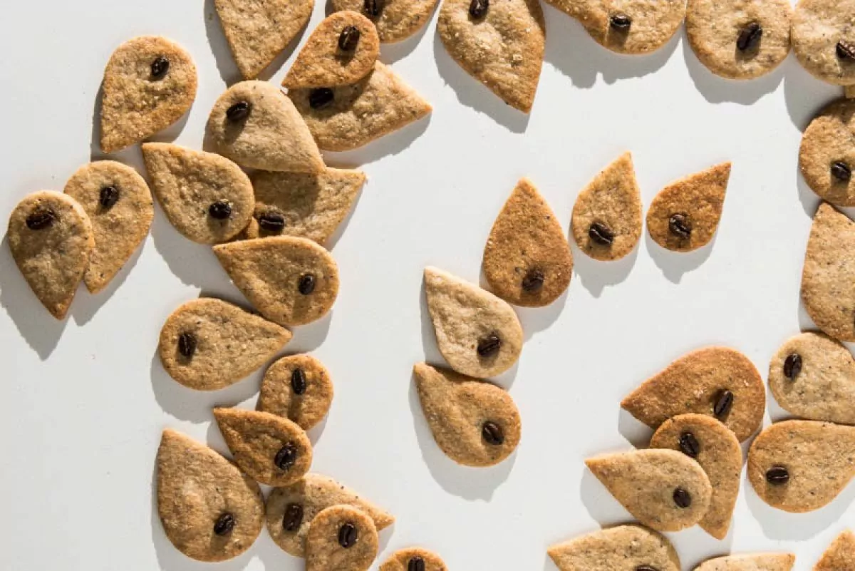 Coffee Walnut Teardrop Cookies