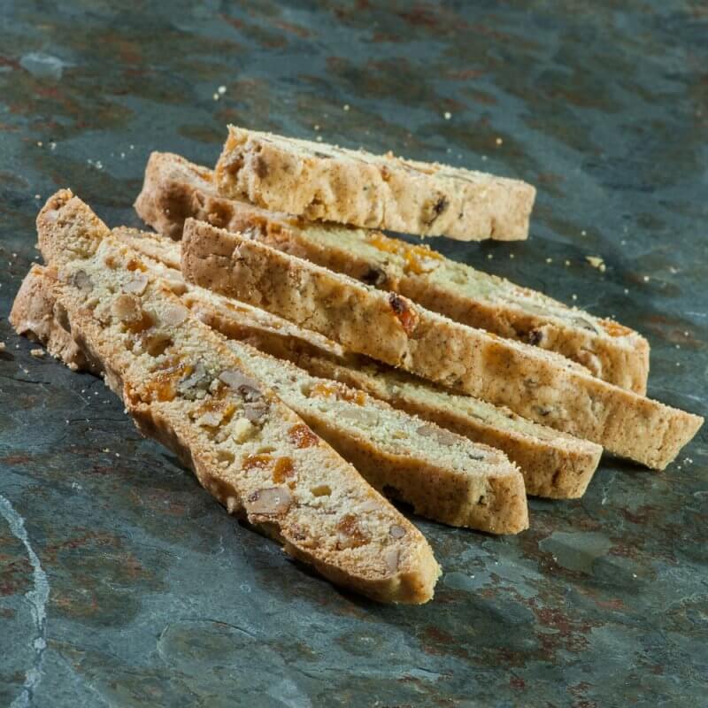 Cornmeal Olive Oil Biscotti with Walnut and Apricot, The Finer Cookie.