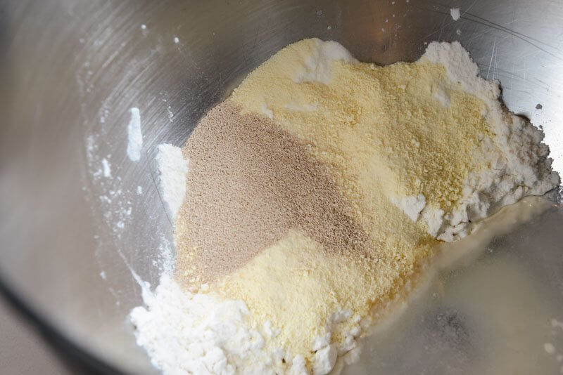 Babka dough starter ingredients.