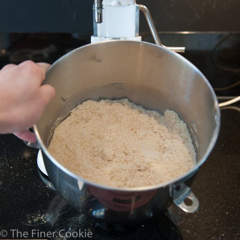 Crumbly dough before the egg.