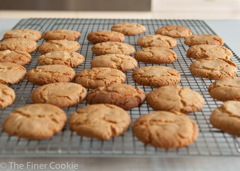 Gingersnaps out of the oven.