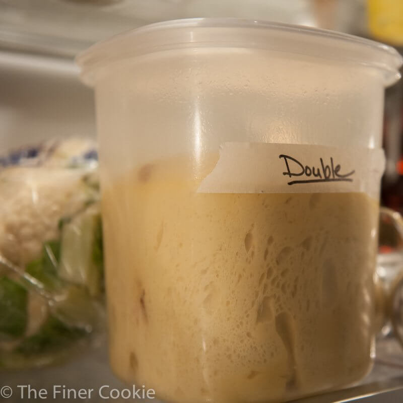 Resting in the fridge.