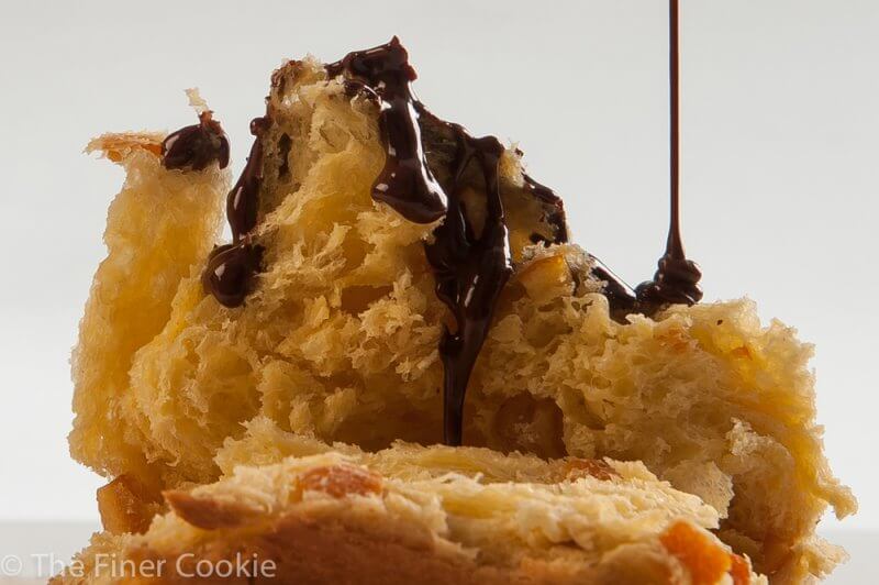 Golden Orange Panettone with Chocolate Sauce, The Finer Cookie.