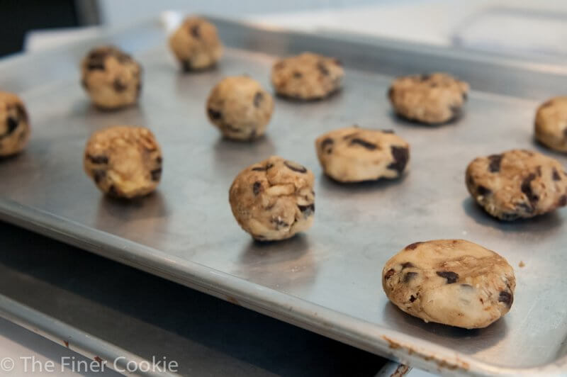 Forming the cookies.