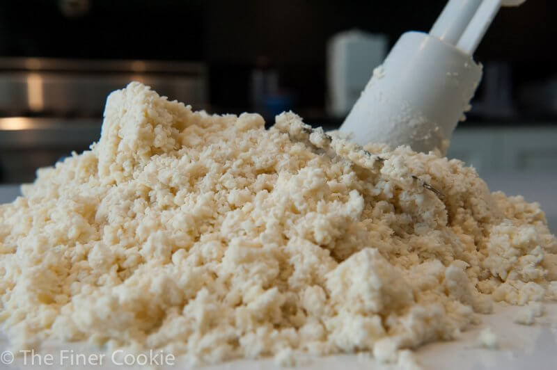 Pastry in crumbs.