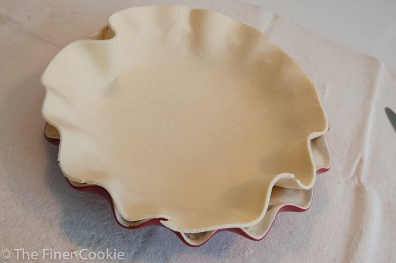 The dough just before I cut it. Rose’s Perfect Pie Plate has been used, and used, and used.