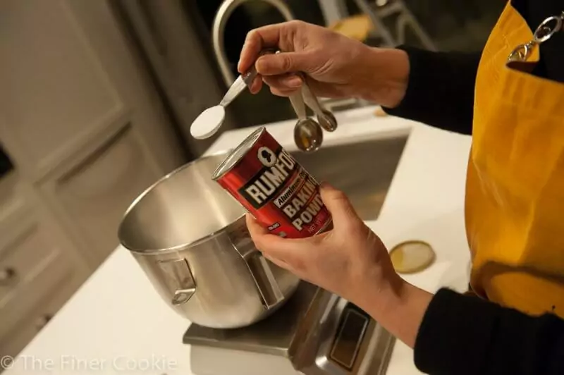 Measure the baking powder.