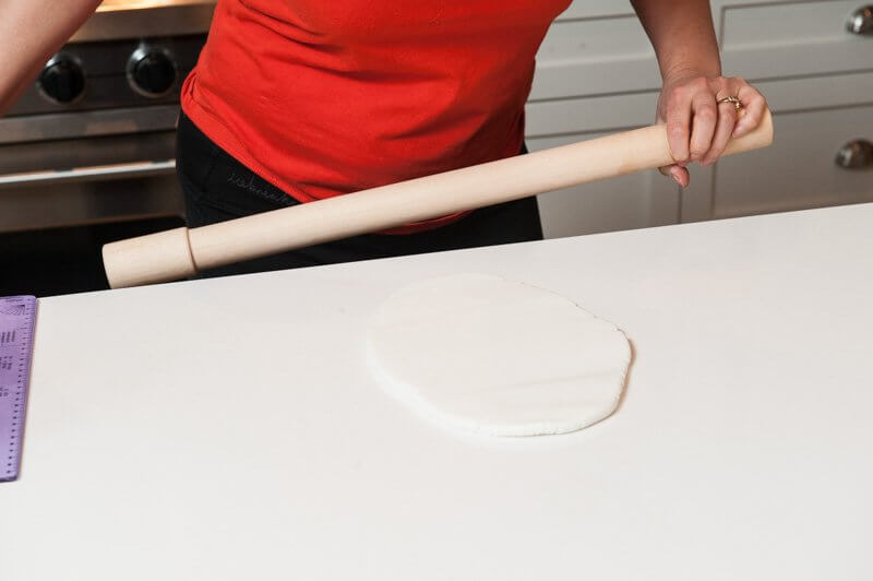 Rolling the classic fondant.