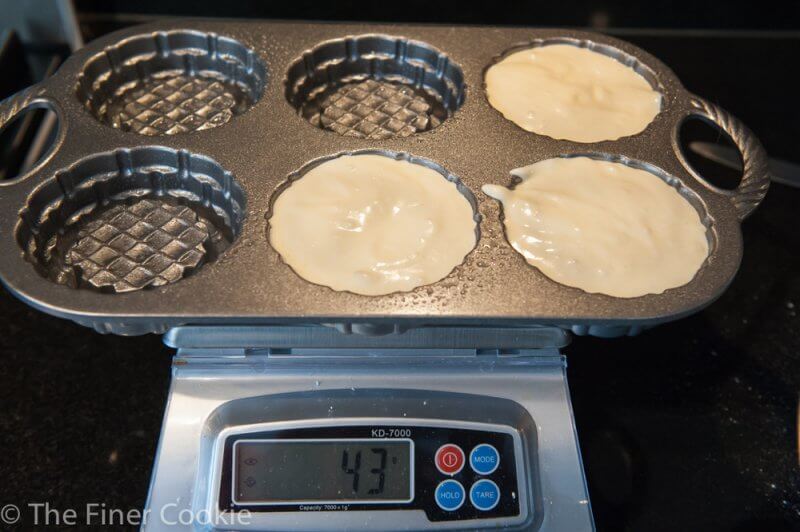 Filling the shortbreads.