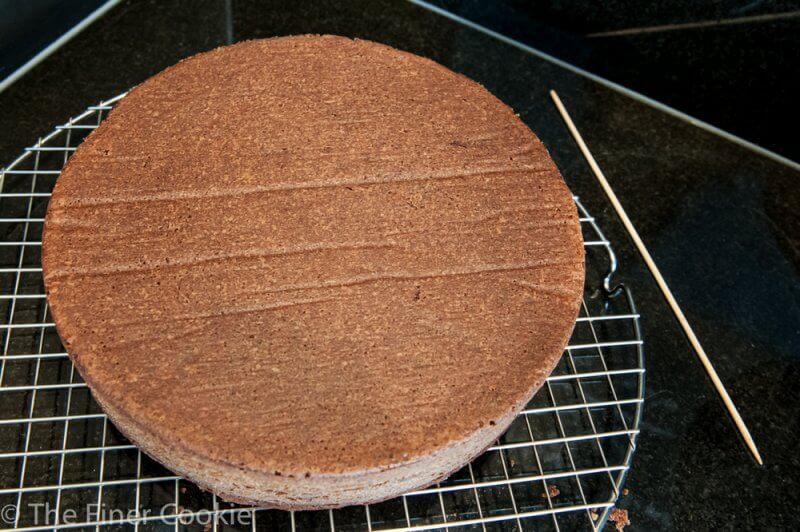 The cake unmolded. Touching it, you could feel the cake was soft and tender. I resisted the urge to crack in half and eat it just like this.