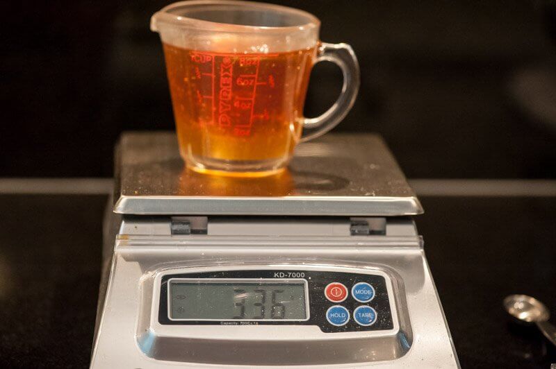 Shocking but true: one cup of honey weighs 336 grams.
