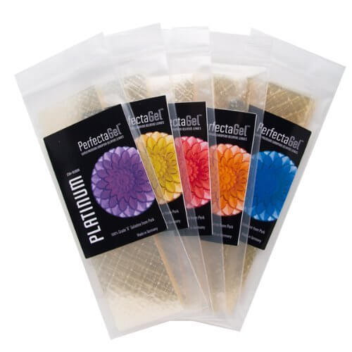 An assortment pack of PerfectaGel Sheet Gelatin. Each package has a different bloom rating.