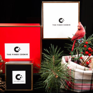 A display of Holiday cookie gift boxes